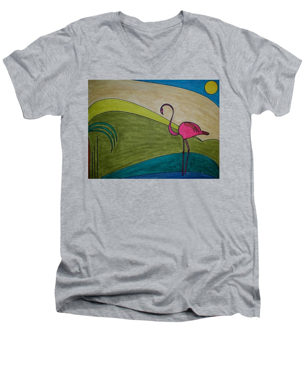 Geometric Art Men's V-Neck T-Shirt featuring the glass art Dream 247 by S S-ray