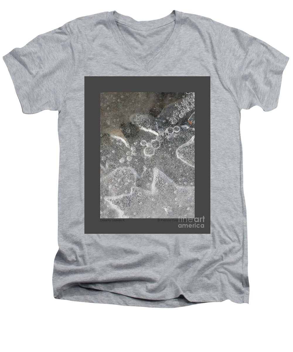 Leaf Men's V-Neck T-Shirt featuring the photograph Dreamy Leaves-X by Patricia Overmoyer