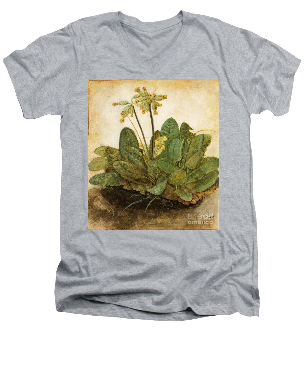 15th Century Men's V-Neck T-Shirt featuring the photograph Durer Tuft Of Cowslips by Granger