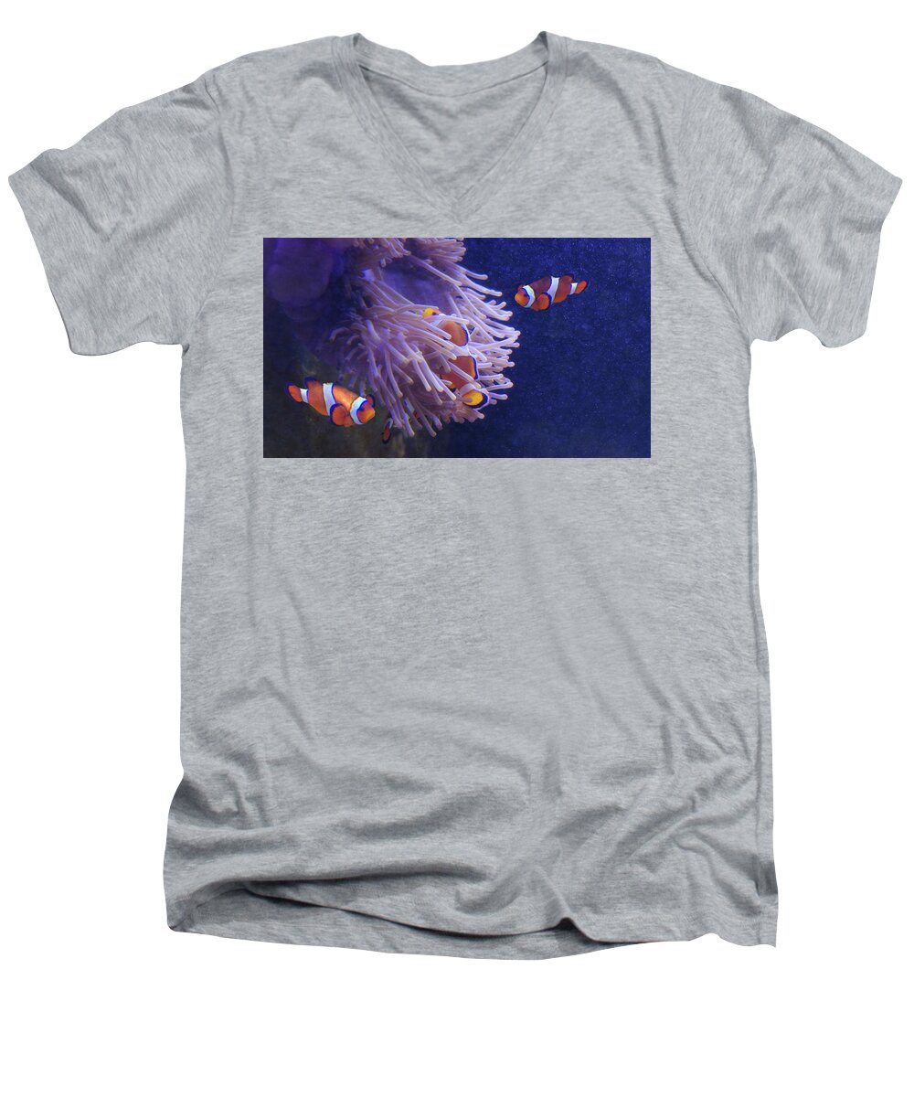 Adria Trail Men's V-Neck T-Shirt featuring the photograph Embrace by Adria Trail