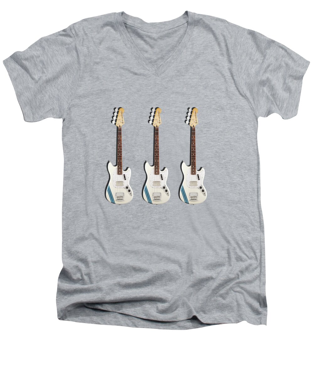 Fender Mustang Bass Men's V-Neck T-Shirt featuring the photograph Fender Mustang Bass by Mark Rogan