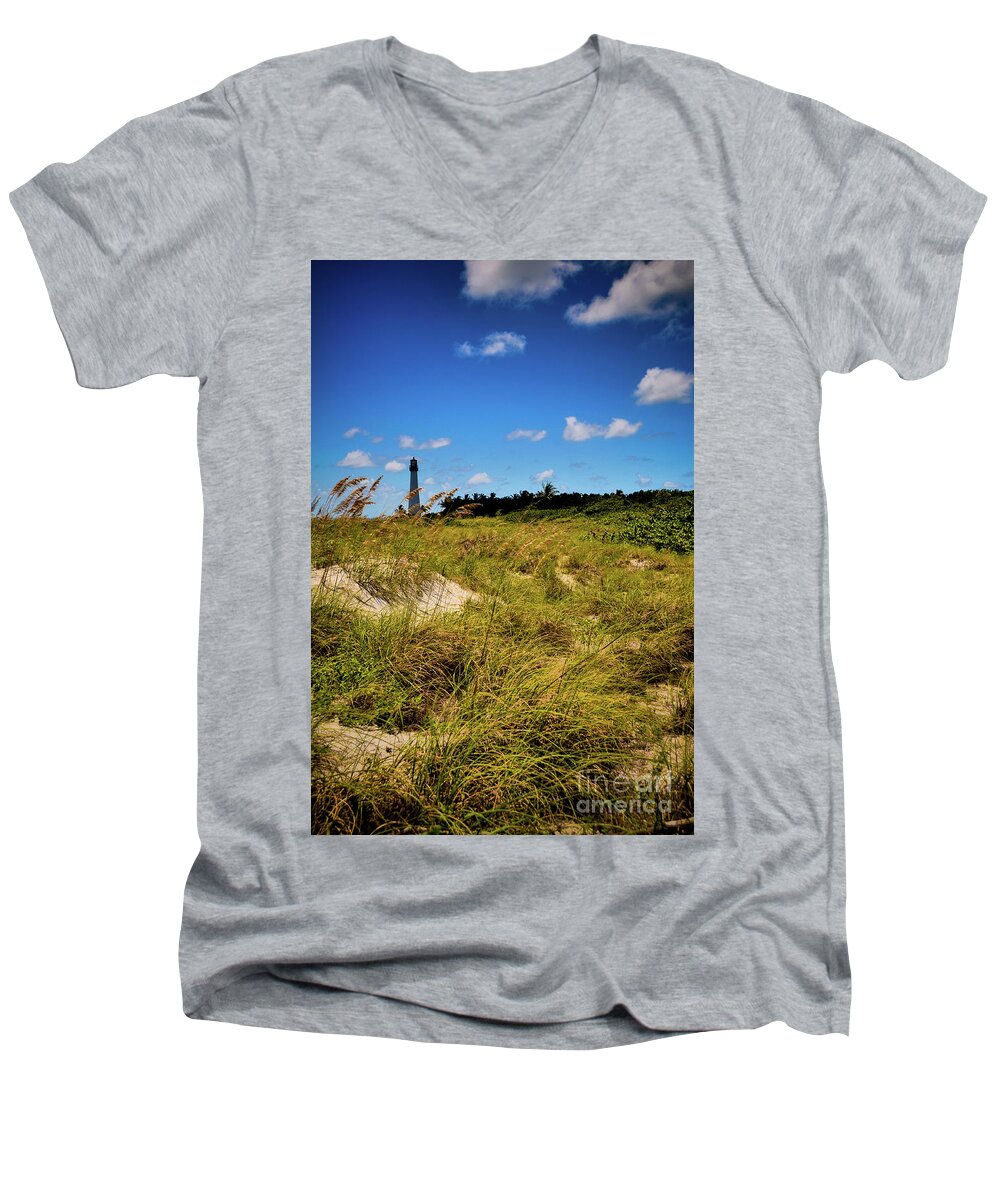 Florida Men's V-Neck T-Shirt featuring the photograph Florida Lighthouse by Kelly Wade