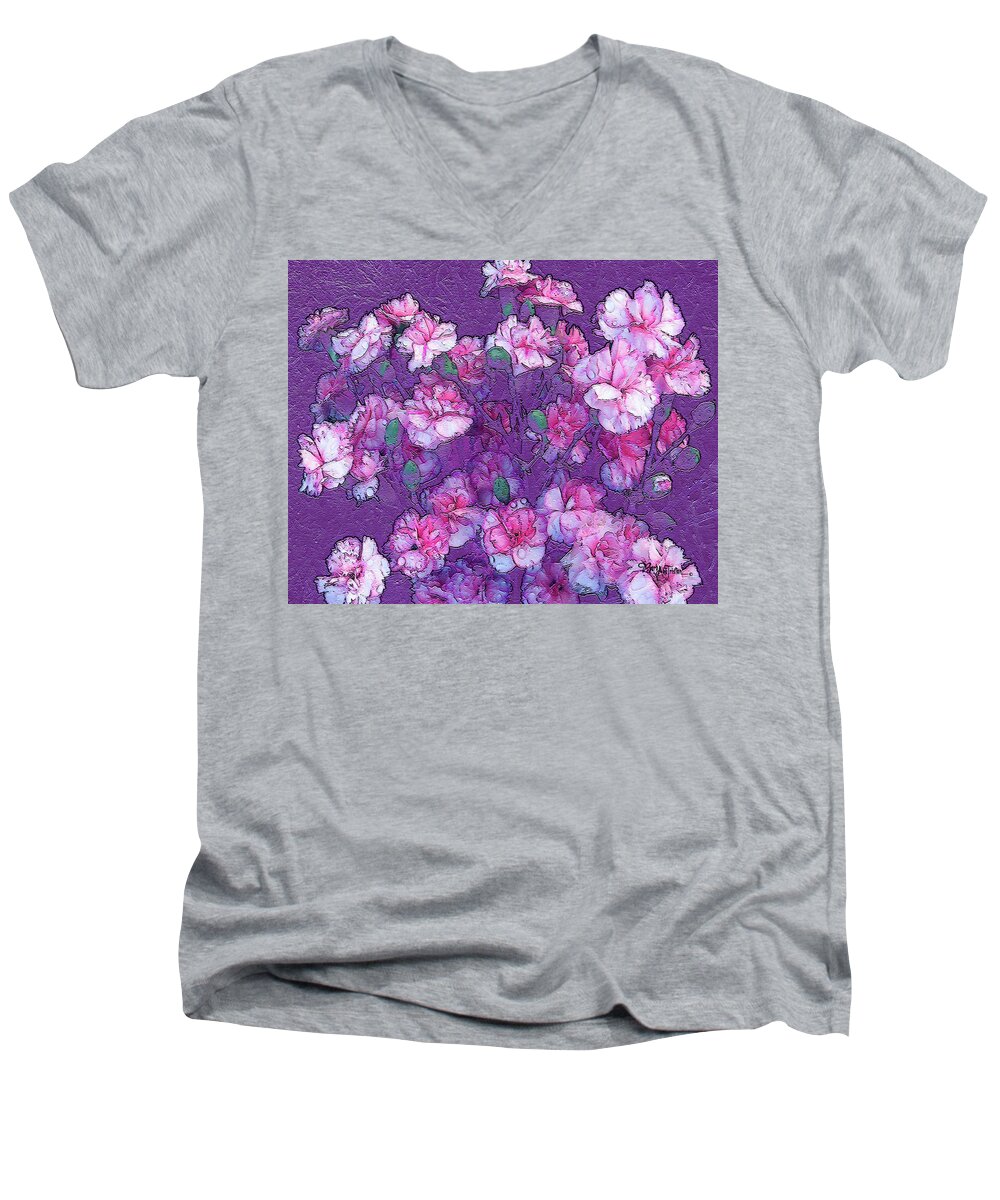 Flowers Men's V-Neck T-Shirt featuring the photograph Flowers #063 by Barbara Tristan