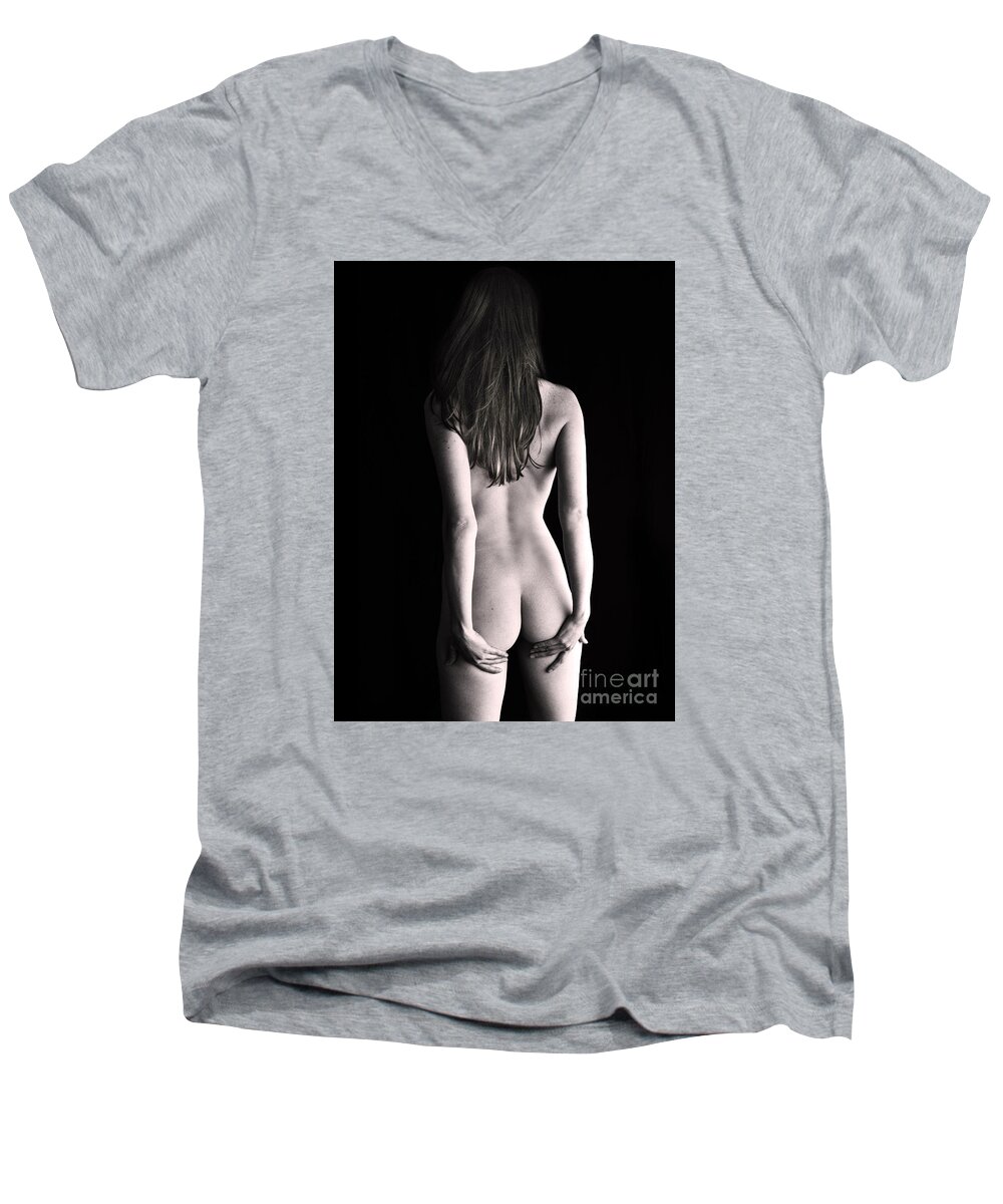 Artistic Men's V-Neck T-Shirt featuring the photograph Follow me by Robert WK Clark