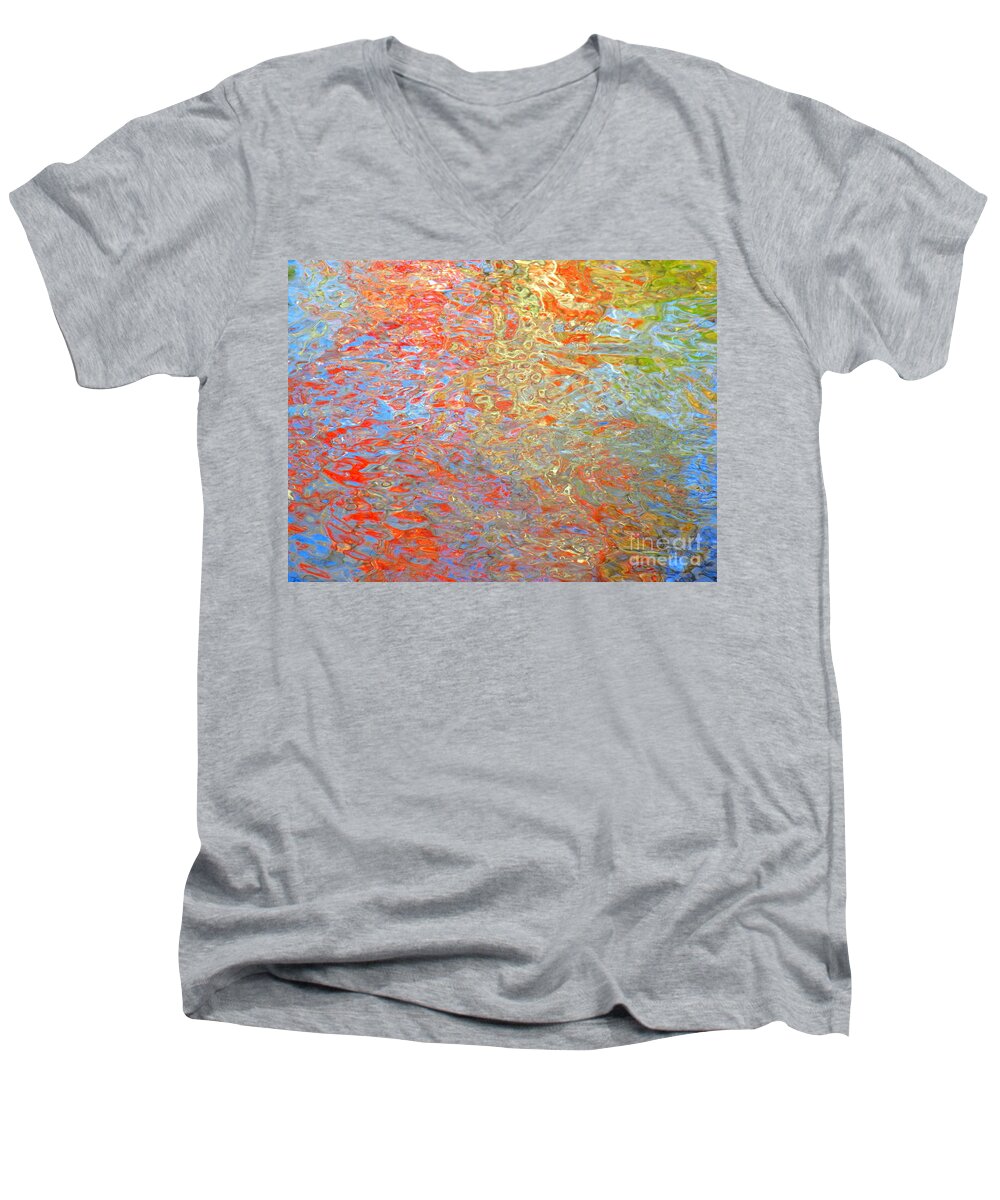 Abstract Men's V-Neck T-Shirt featuring the photograph Dimensional Premise by Sybil Staples