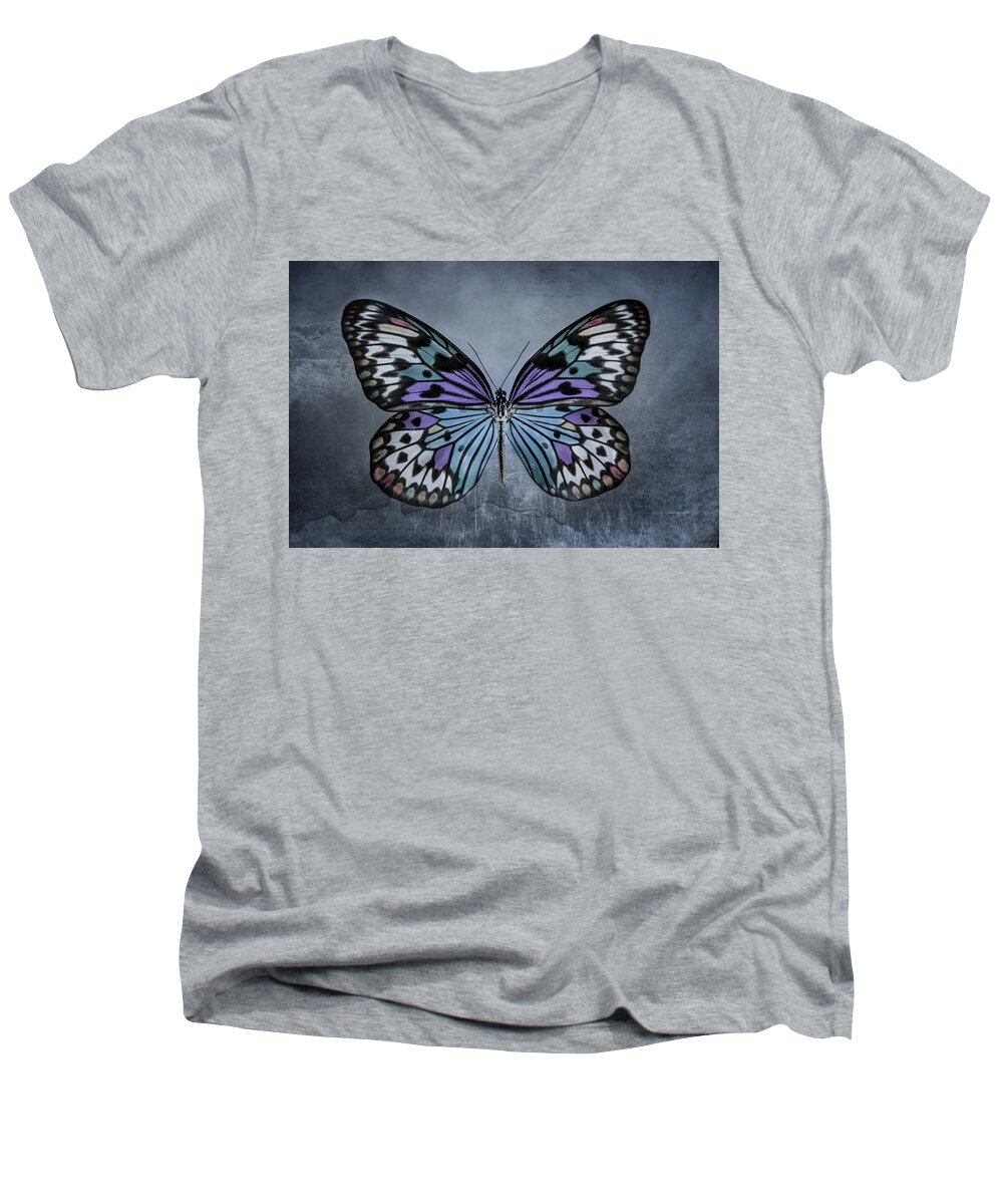 Butterfly Men's V-Neck T-Shirt featuring the photograph From Change To Beauty by Elvira Pinkhas