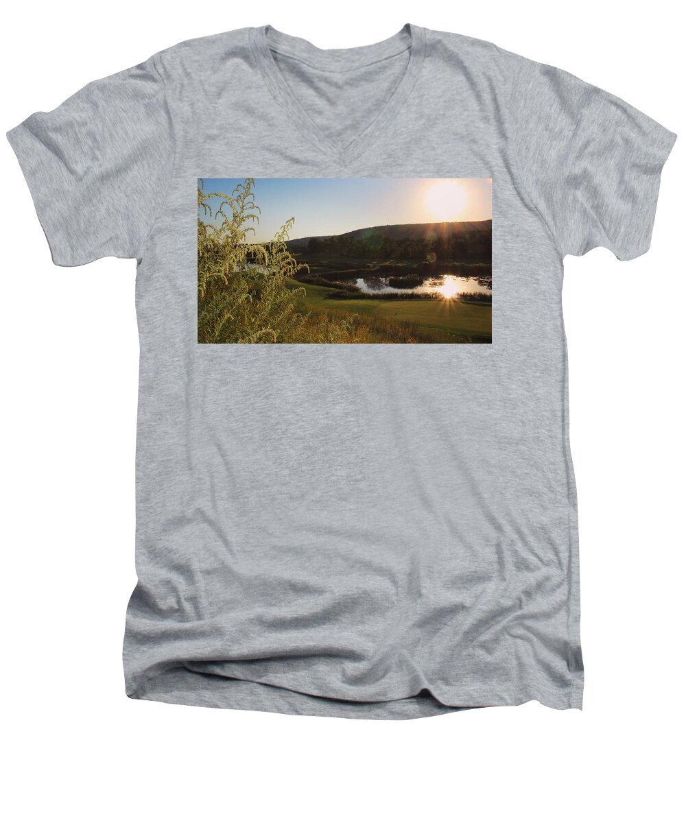 Golf Men's V-Neck T-Shirt featuring the photograph Golf - Foursome by Jason Nicholas