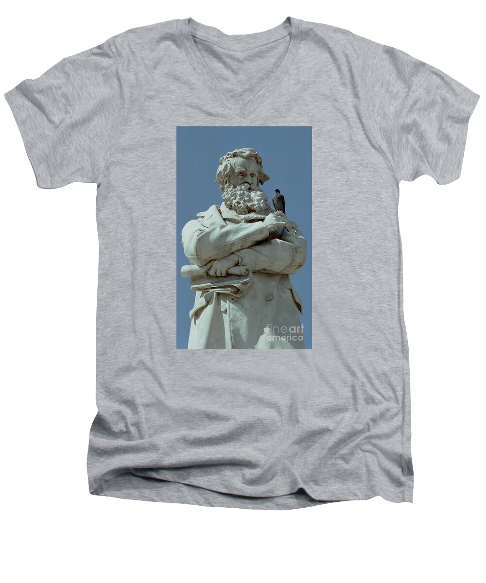 Pigion Men's V-Neck T-Shirt featuring the photograph Gossip by Michael Swanson