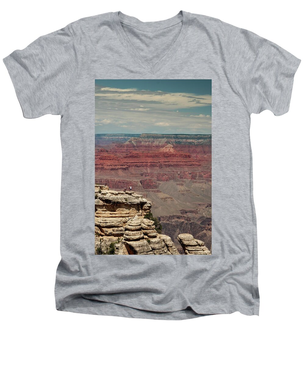 Arizona Men's V-Neck T-Shirt featuring the photograph Grand Canyon by Nick Mares
