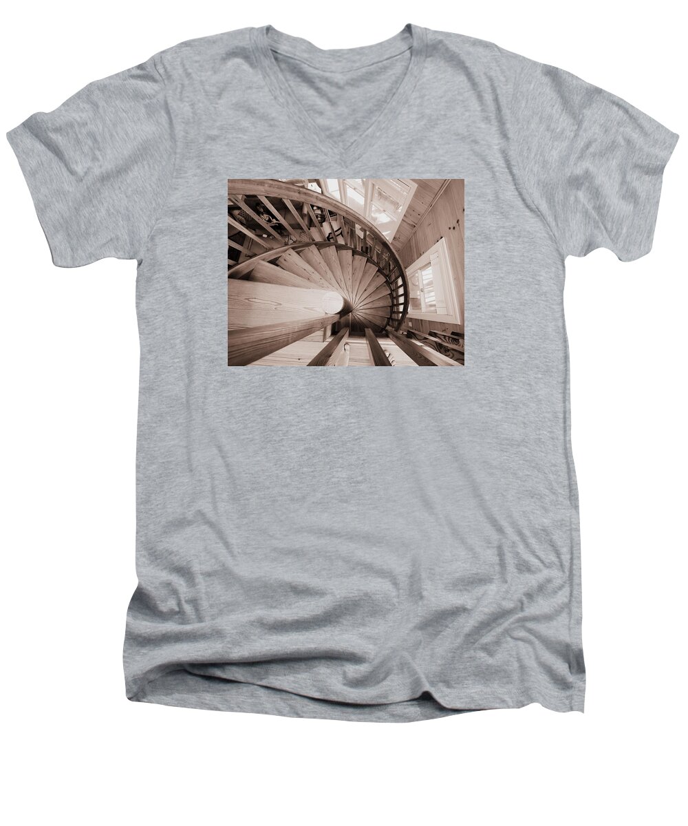 Stairs Men's V-Neck T-Shirt featuring the photograph Ha Ha Toes.... by Tammy Schneider