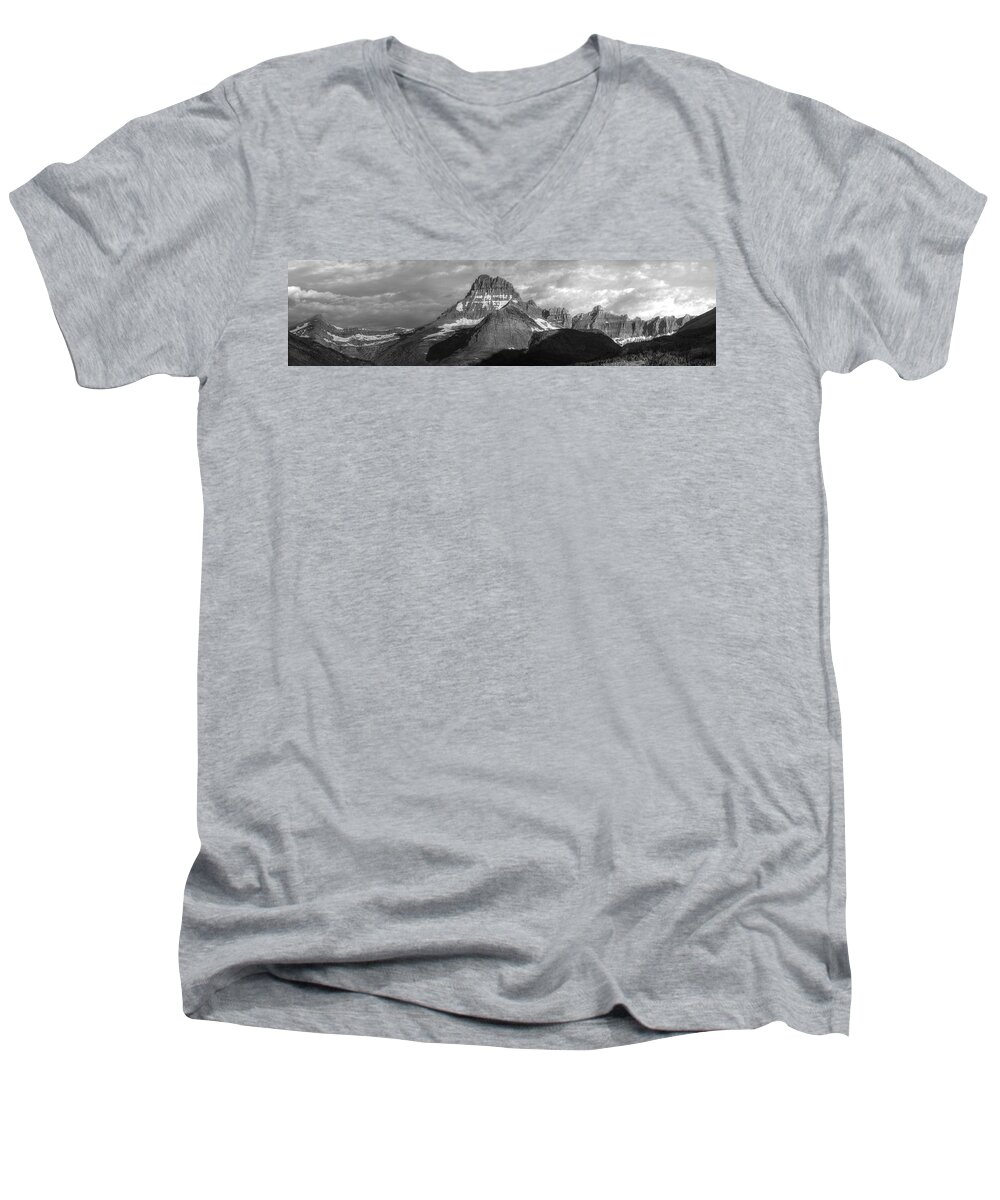 Cliffs Men's V-Neck T-Shirt featuring the photograph Head and Shoulders by David Andersen