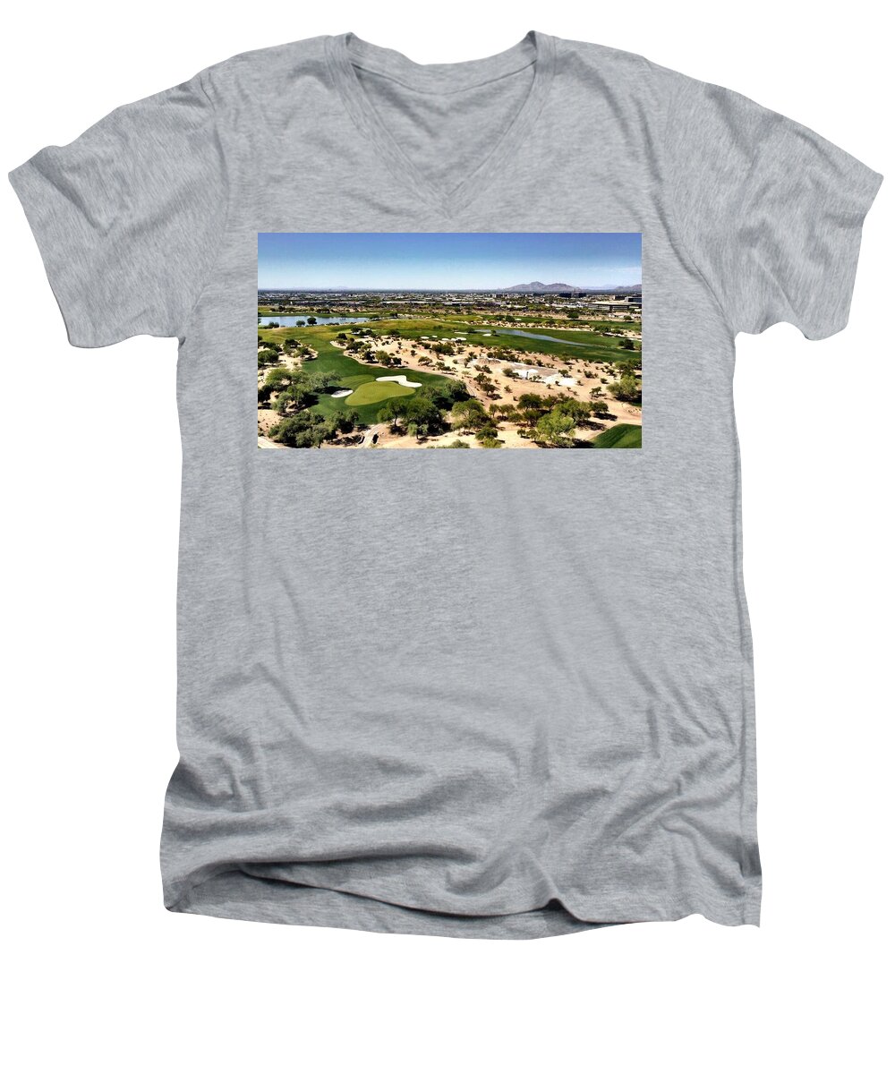 Scottsdale Men's V-Neck T-Shirt featuring the photograph Hello by Michael Albright