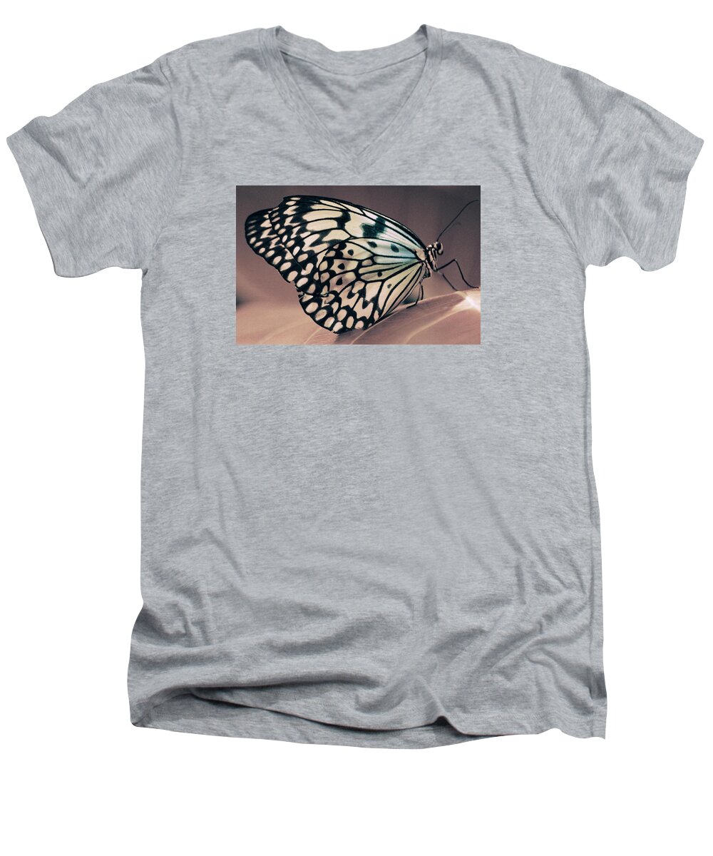 Butterfly Art Men's V-Neck T-Shirt featuring the photograph Her Heavenly Soul by The Art Of Marilyn Ridoutt-Greene