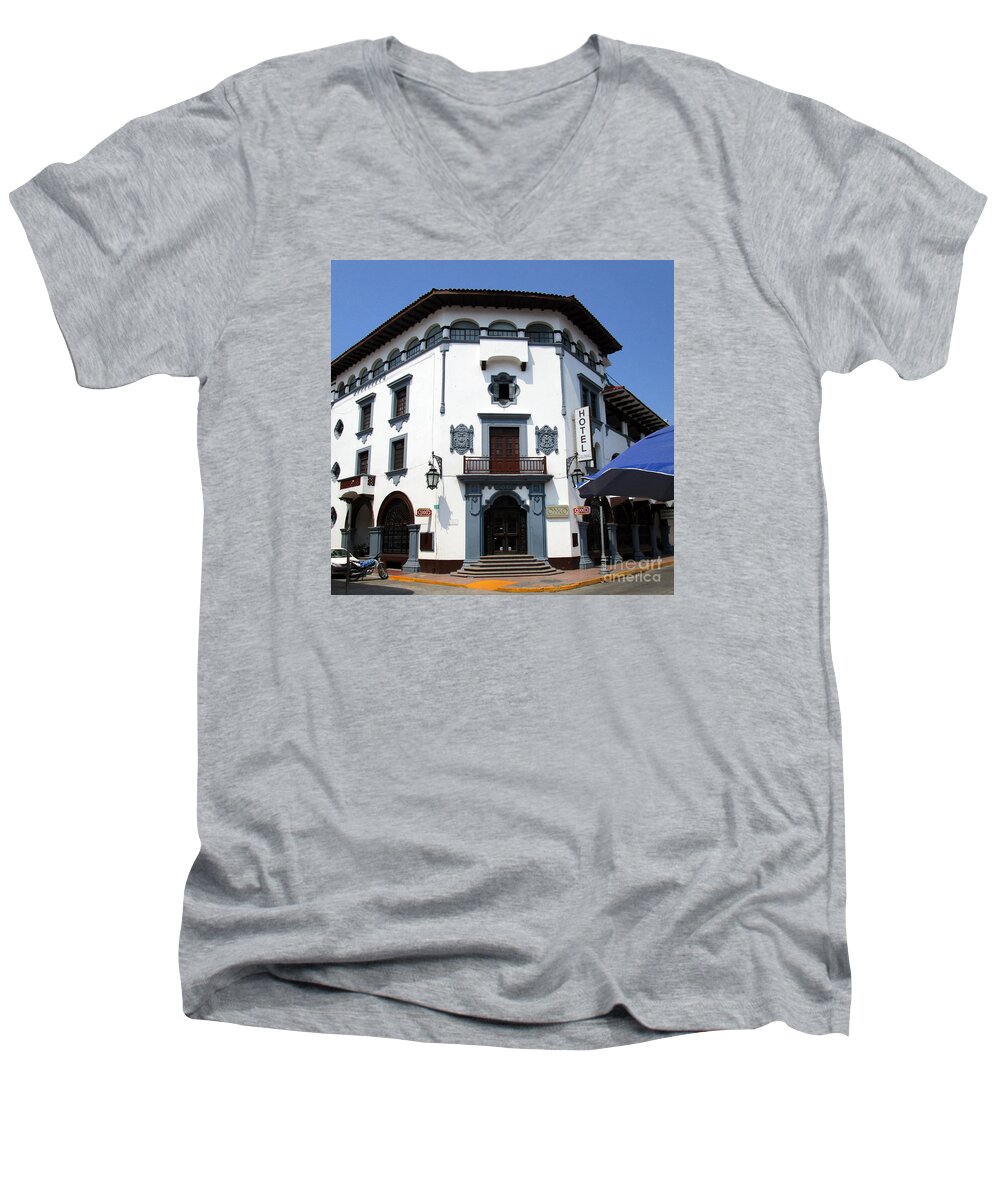 Hotel Colonial Men's V-Neck T-Shirt featuring the photograph Hotel Colonial by Randall Weidner
