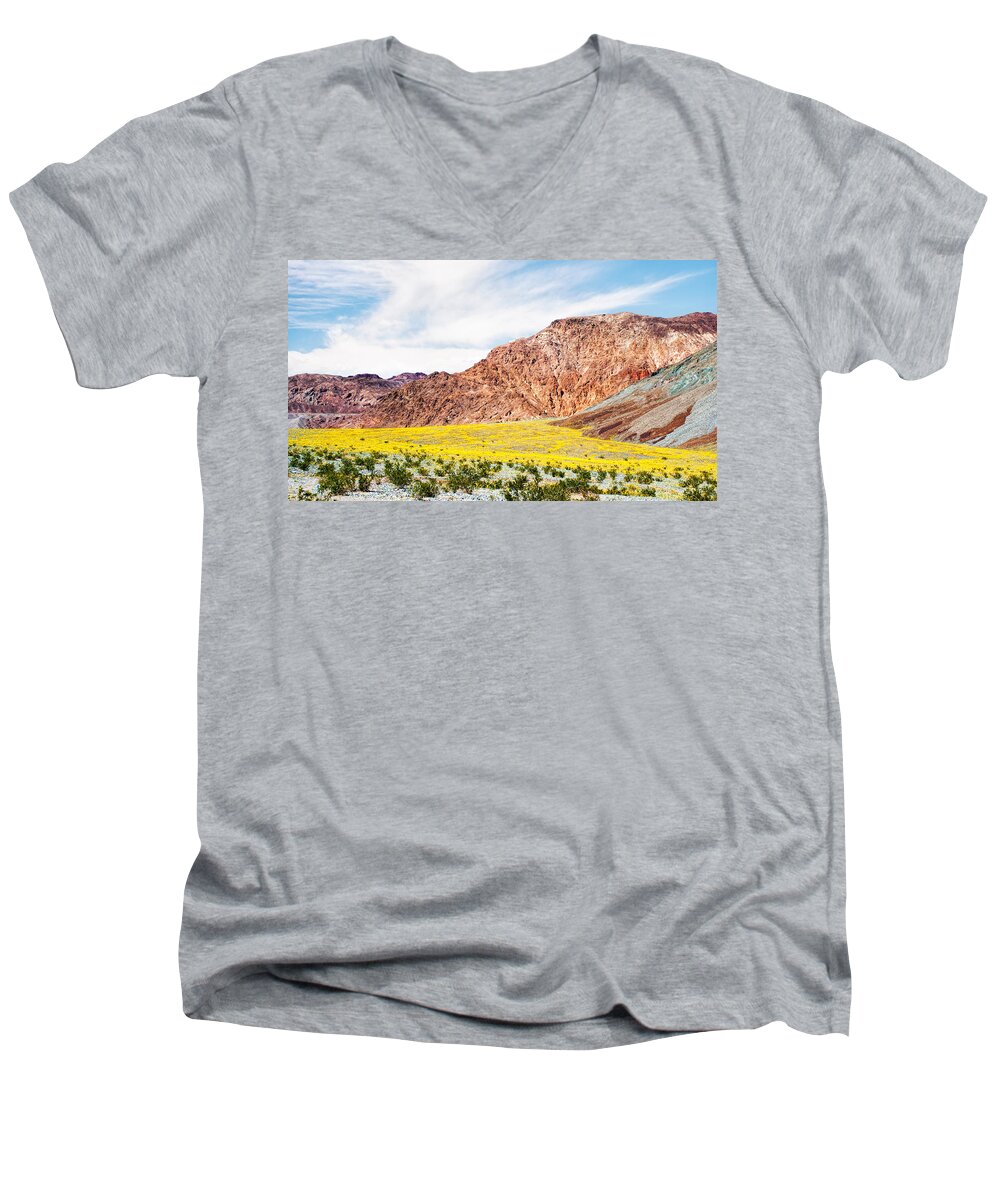 Death Valley Men's V-Neck T-Shirt featuring the photograph I Want to Be There by Rick Wicker
