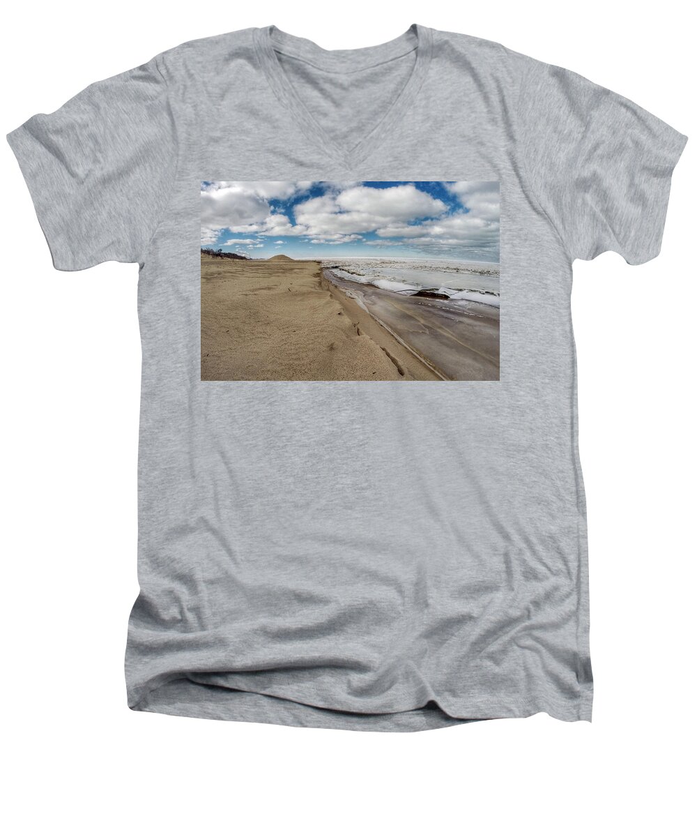 Winter Men's V-Neck T-Shirt featuring the photograph Ice Shelf by Jackson Pearson