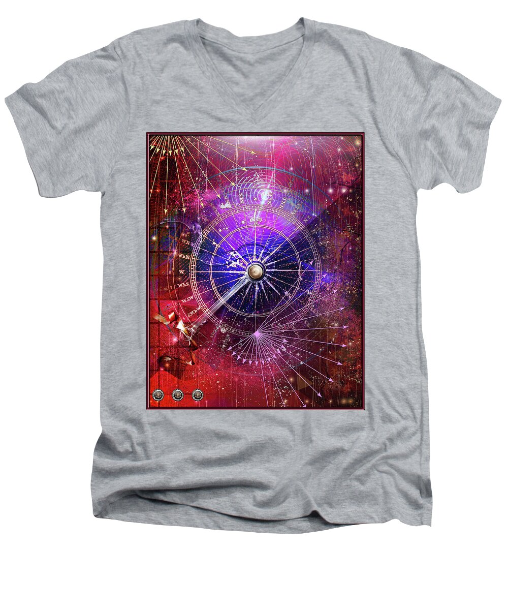 In Control Men's V-Neck T-Shirt featuring the digital art In Control by Linda Carruth