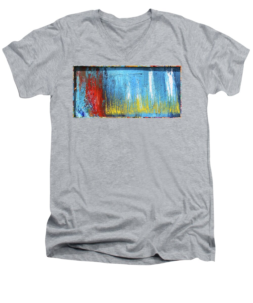 Fusionart Men's V-Neck T-Shirt featuring the painting Infinity by Ralph White