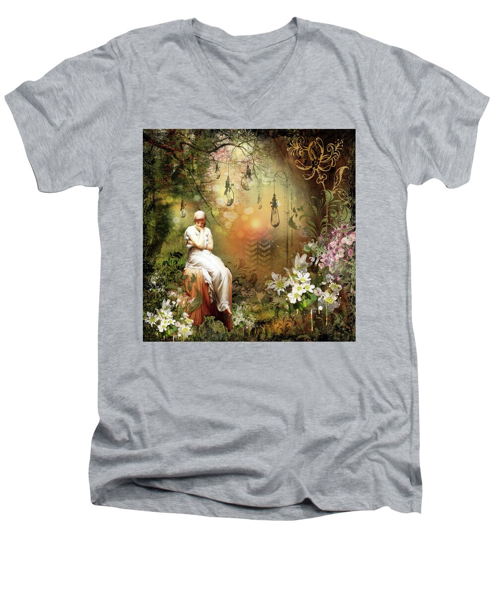 Inspiration Men's V-Neck T-Shirt featuring the photograph Inspiration by Carla Parris