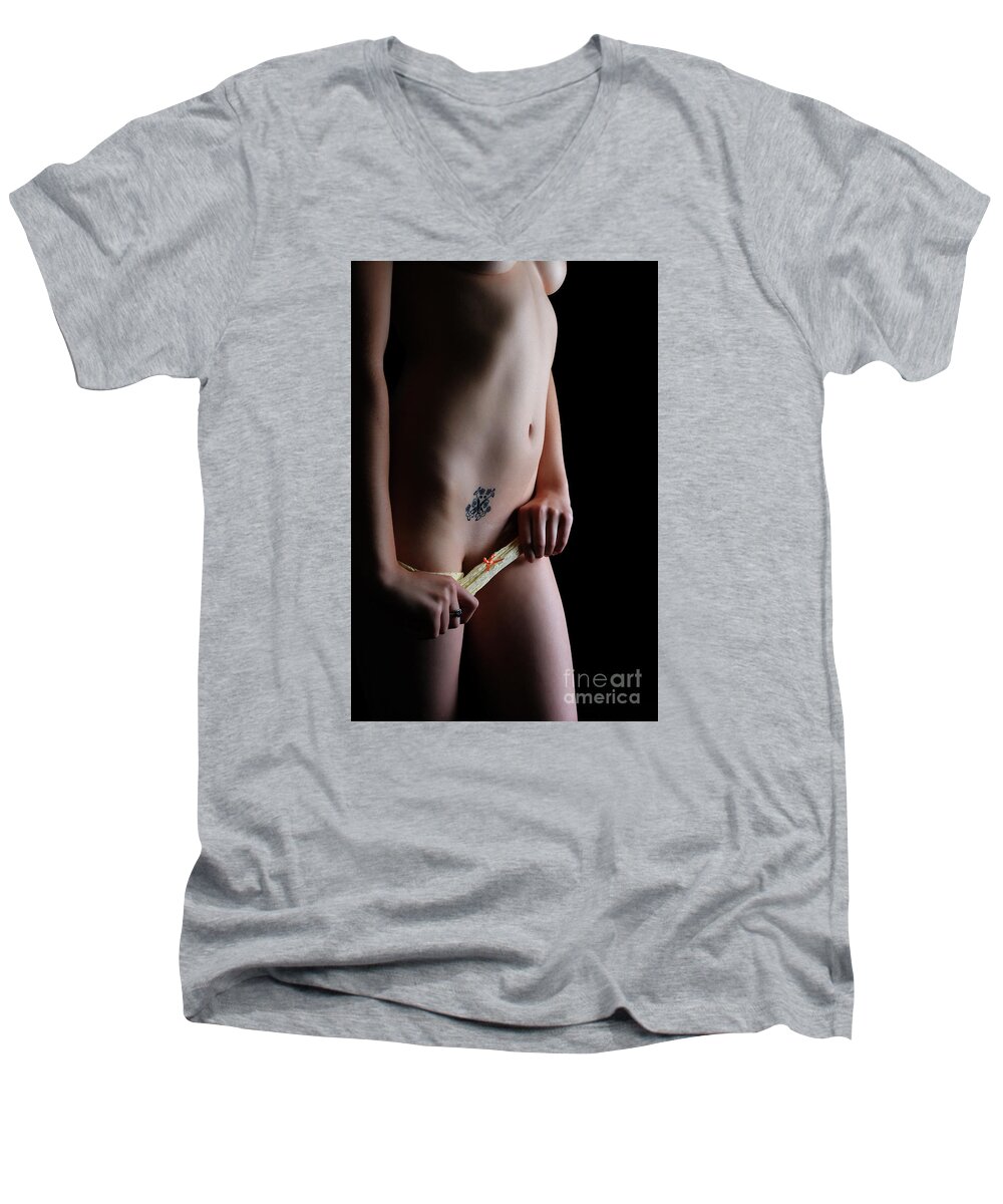 Artistic Men's V-Neck T-Shirt featuring the photograph It is Now or Never by Robert WK Clark