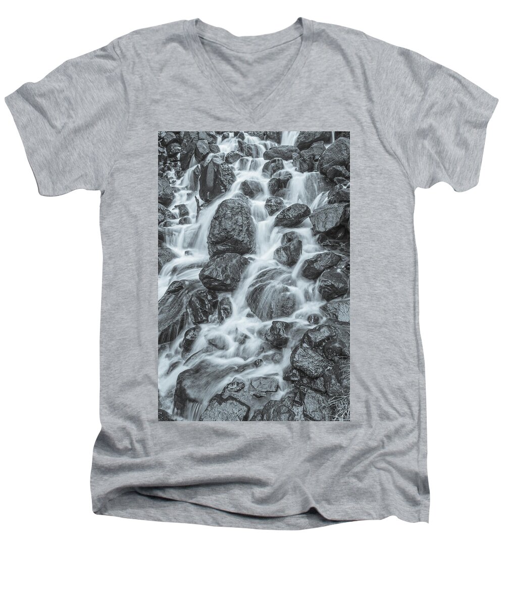 Silver Creek Men's V-Neck T-Shirt featuring the photograph It Is The Nature Of Love To Work In A Thousand Different Ways. by Bijan Pirnia