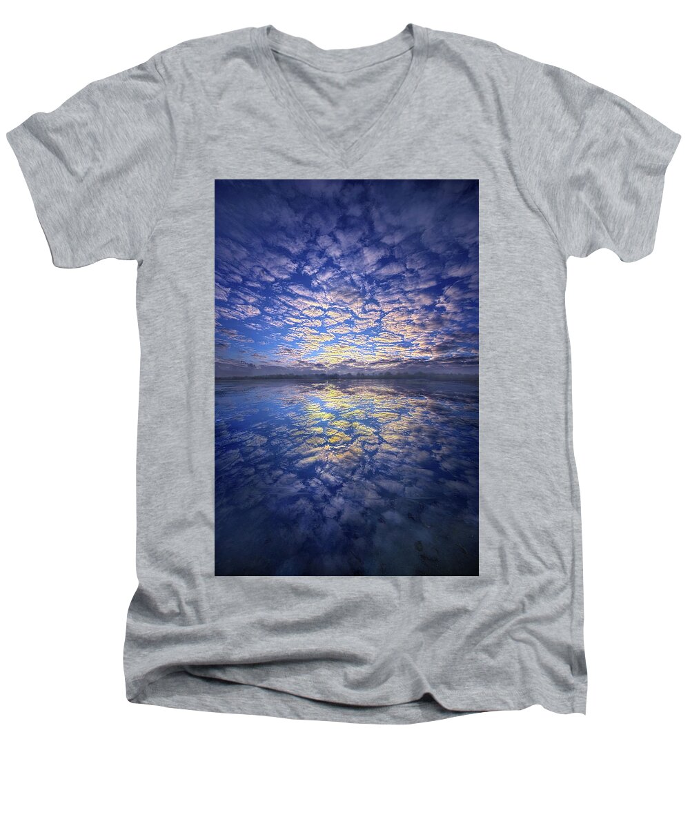 Clouds Men's V-Neck T-Shirt featuring the photograph It Was Your Song by Phil Koch