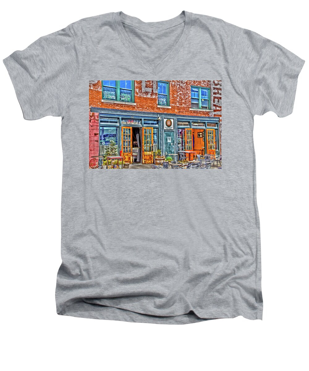 Java Men's V-Neck T-Shirt featuring the photograph Java House by William Norton