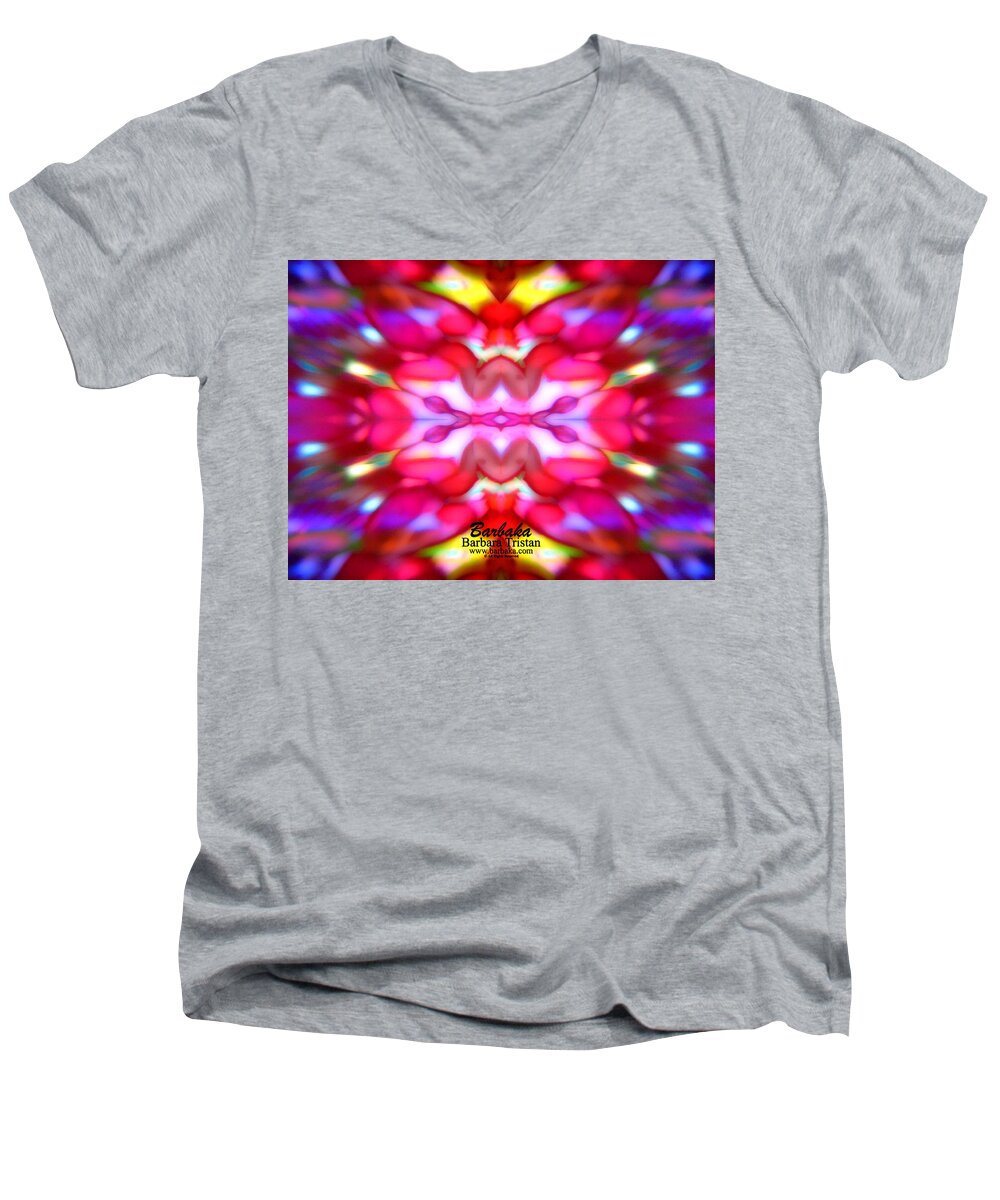 Art Men's V-Neck T-Shirt featuring the photograph Kaleidoscope Wonder by Barbara Tristan