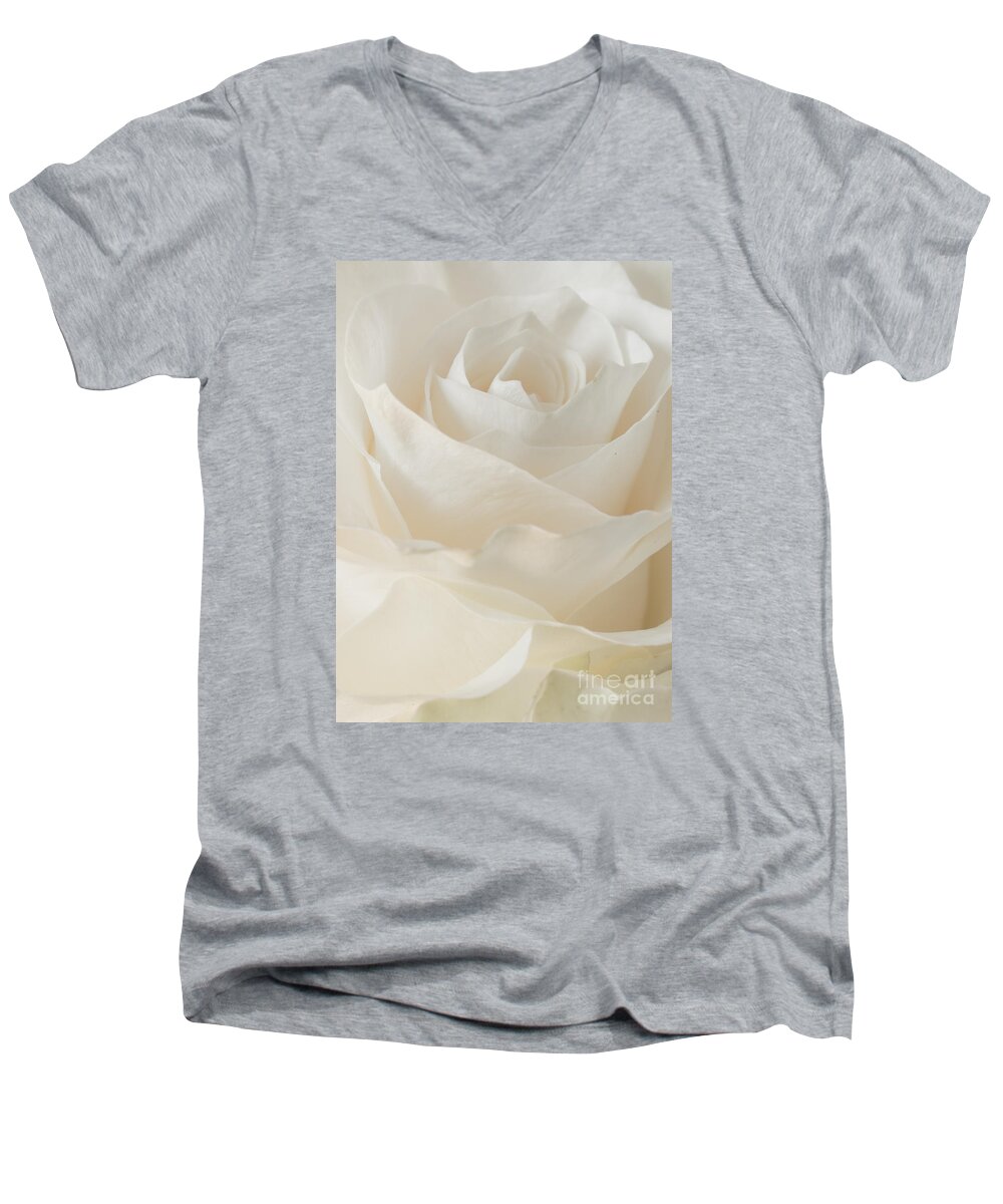 Anniversary Men's V-Neck T-Shirt featuring the photograph Layers In White by Greg Summers