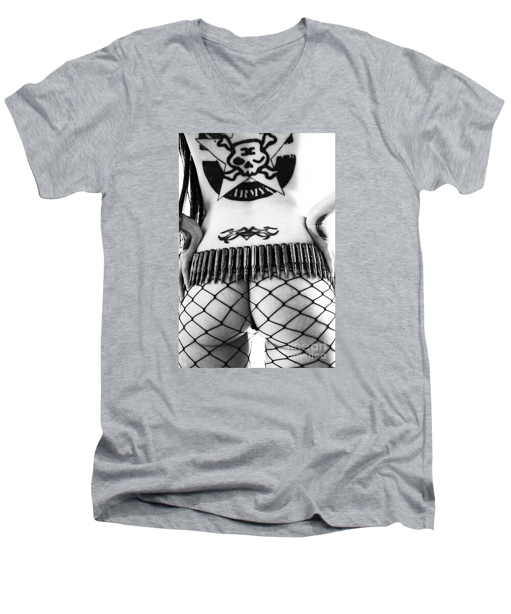 Panties Men's V-Neck T-Shirt featuring the photograph Lets do this by Robert WK Clark