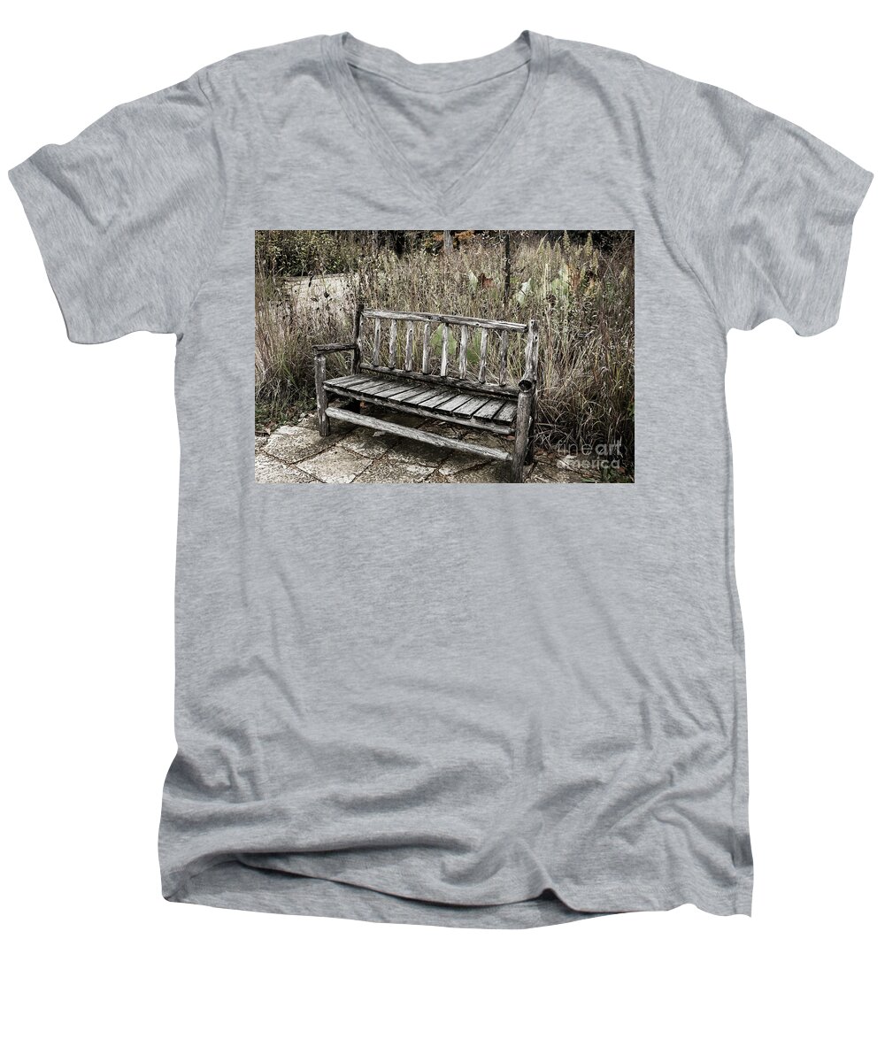 Tinas Captured Moments Men's V-Neck T-Shirt featuring the photograph Lonely by Tina Hailey