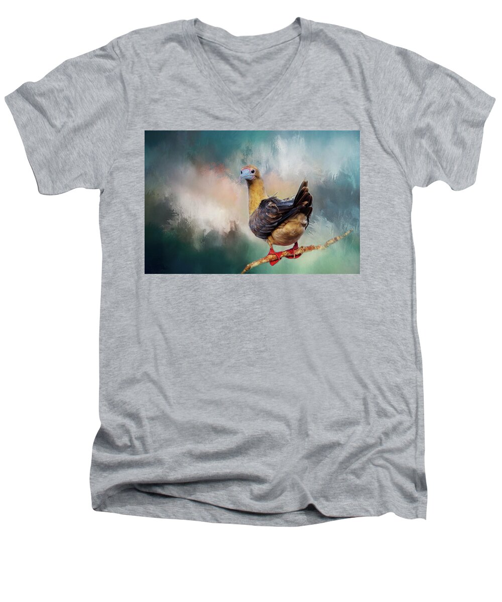 Photography Men's V-Neck T-Shirt featuring the digital art Looking Back by Terry Davis