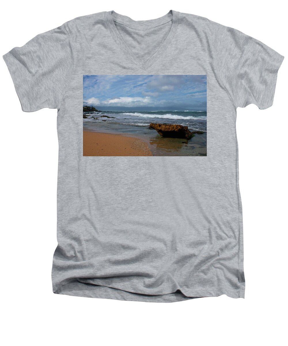 Maui Beach Men's V-Neck T-Shirt featuring the photograph Maui Beach by Ivete Basso Photography