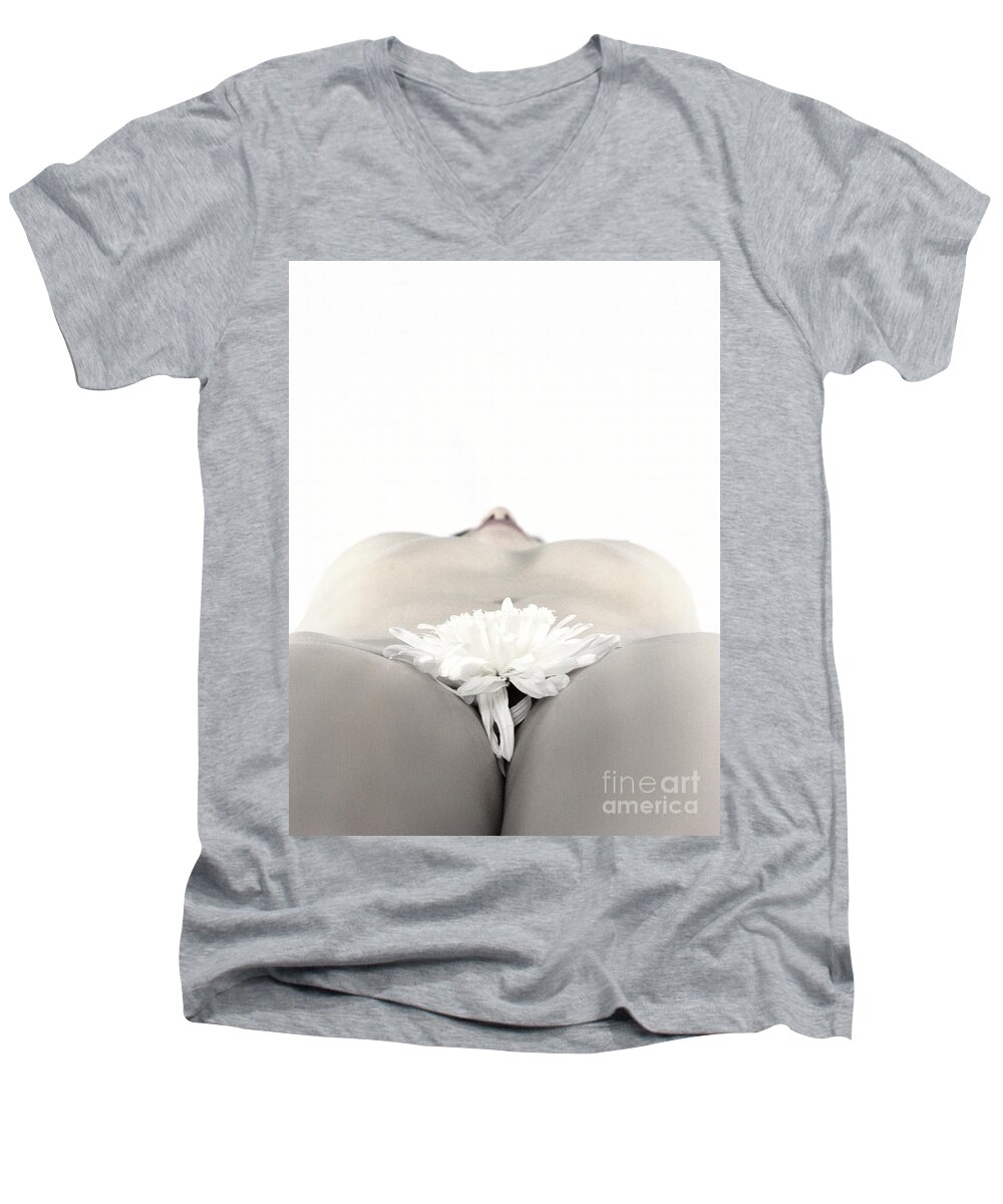 Glamour Photographs Men's V-Neck T-Shirt featuring the photograph Midday bloom by Robert WK Clark