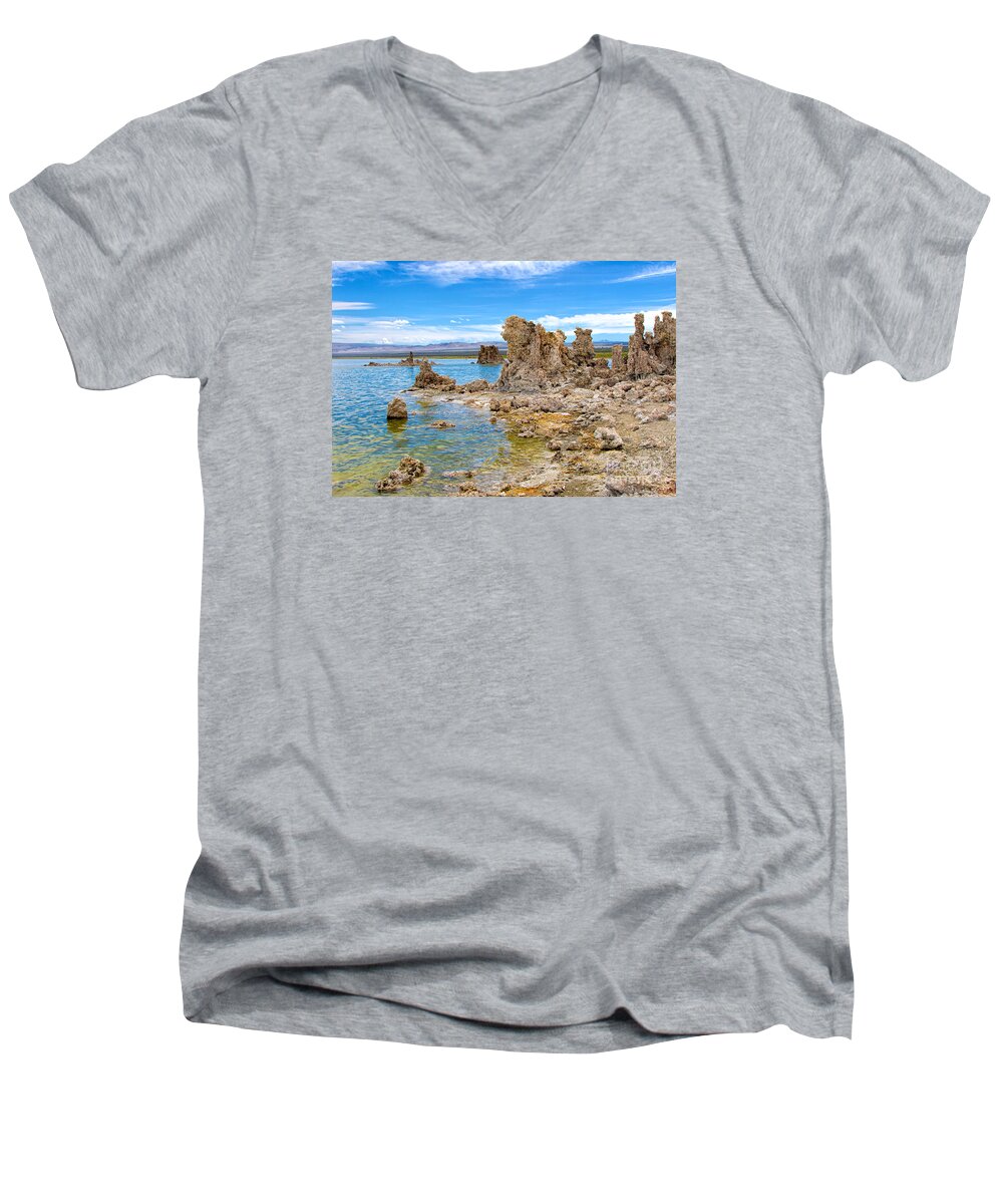 Mono Lake Men's V-Neck T-Shirt featuring the photograph Mono Lake by Mimi Ditchie