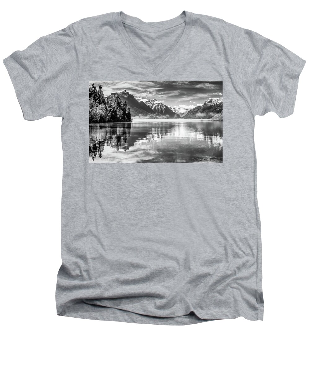 Montana Men's V-Neck T-Shirt featuring the photograph Montana Reflects by Gary Migues