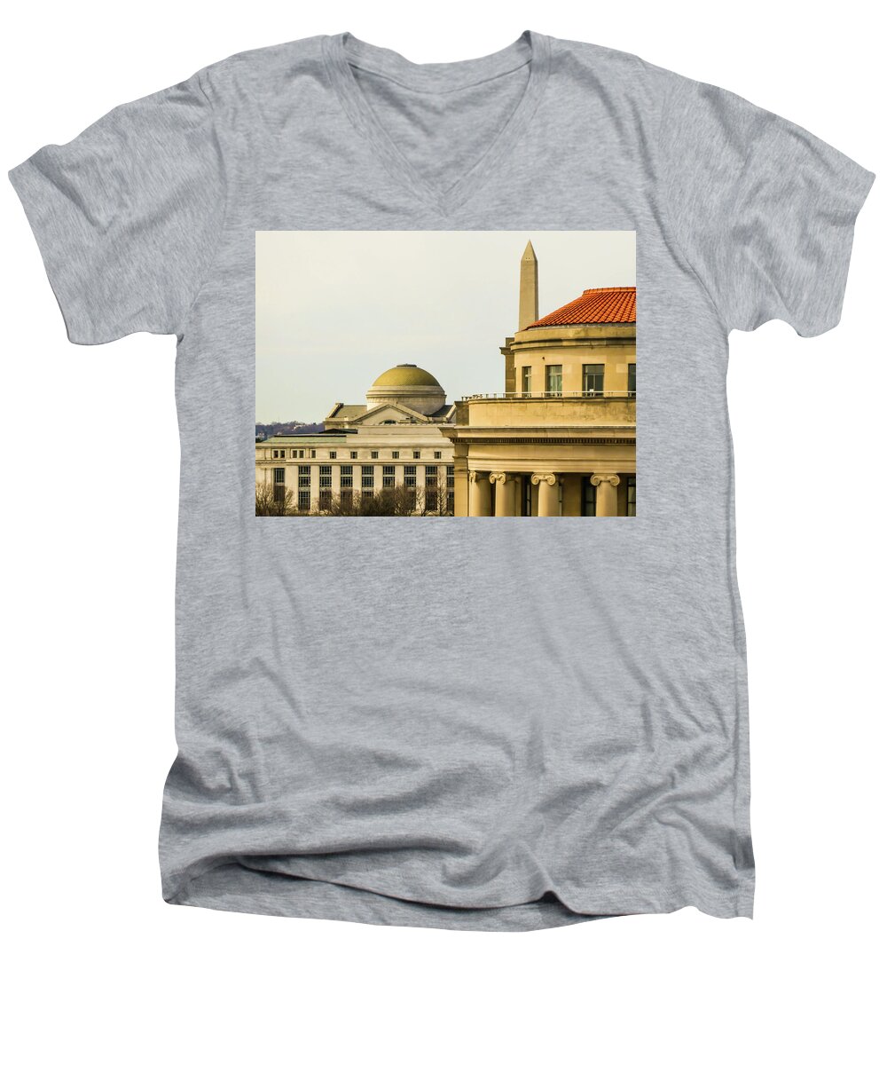 March For Our Lives Men's V-Neck T-Shirt featuring the photograph Monumental by Kathi Isserman
