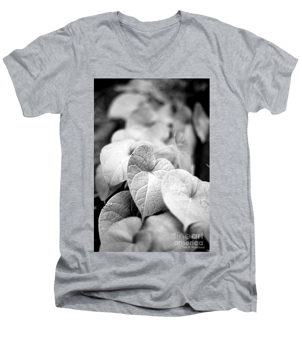 Nature Men's V-Neck T-Shirt featuring the photograph Morning Glory Vines by Todd Blanchard