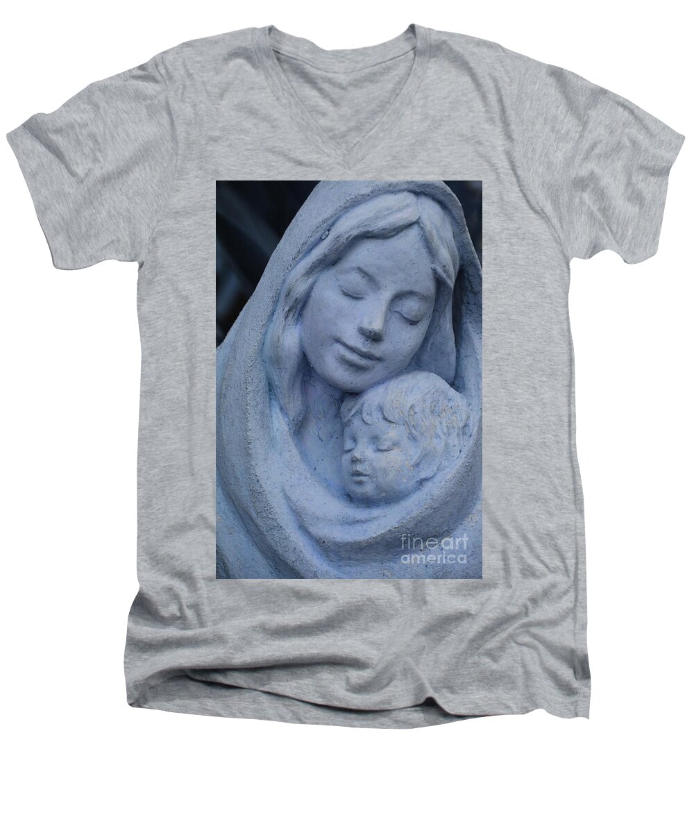 Mother Men's V-Neck T-Shirt featuring the photograph Mother and Child by Susanne Van Hulst