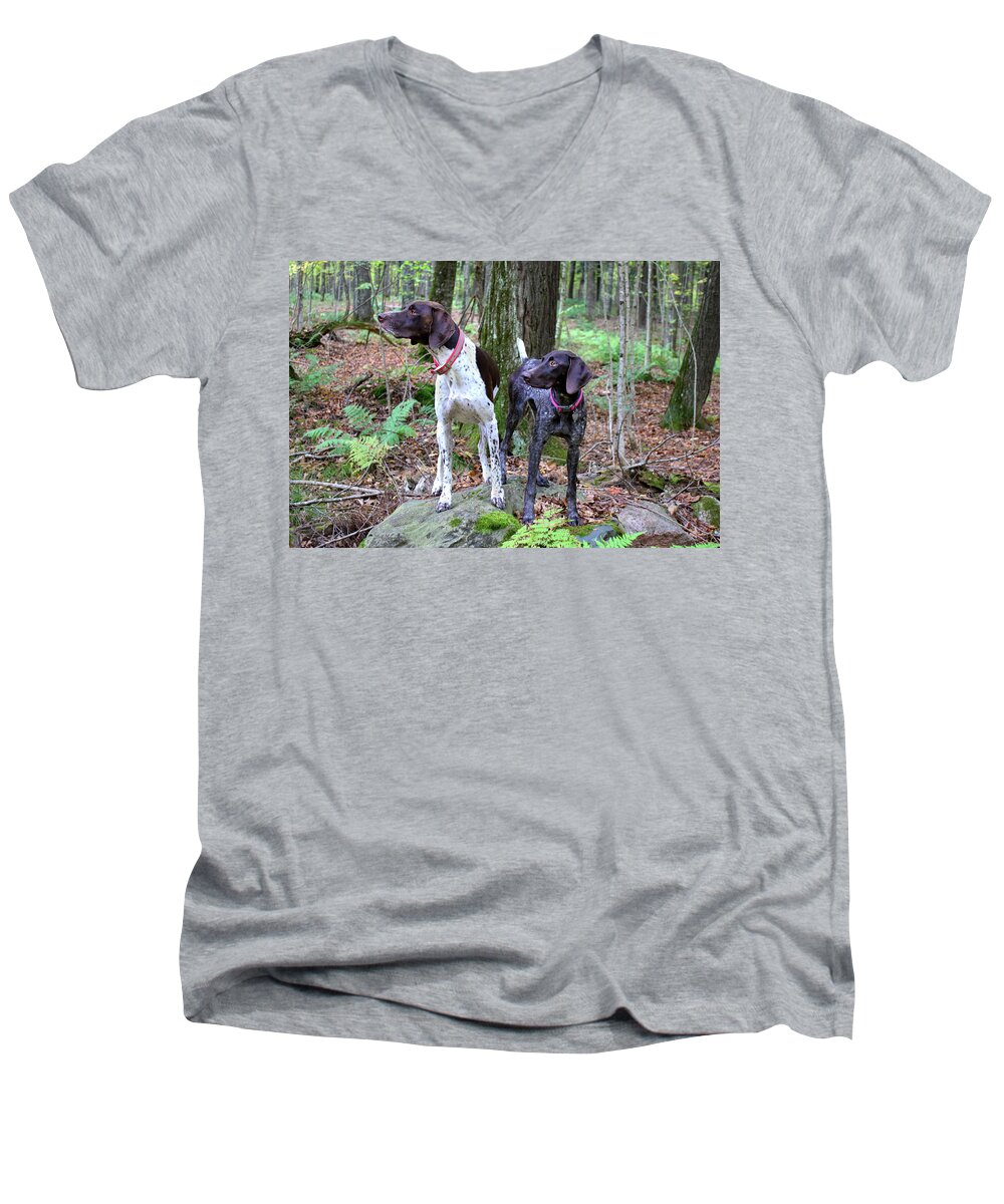  Men's V-Neck T-Shirt featuring the photograph My Girls by Brook Burling