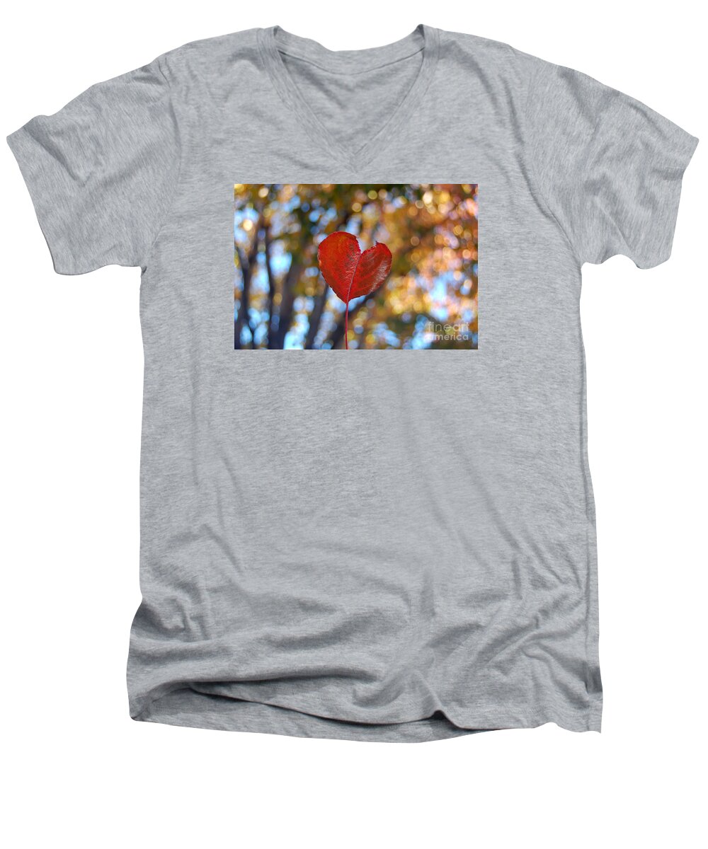 Heart Men's V-Neck T-Shirt featuring the photograph Nature's Love by Debra Thompson