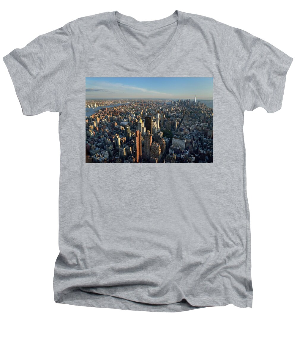 Photograph Men's V-Neck T-Shirt featuring the photograph New York, New York 27 by Ron Cline