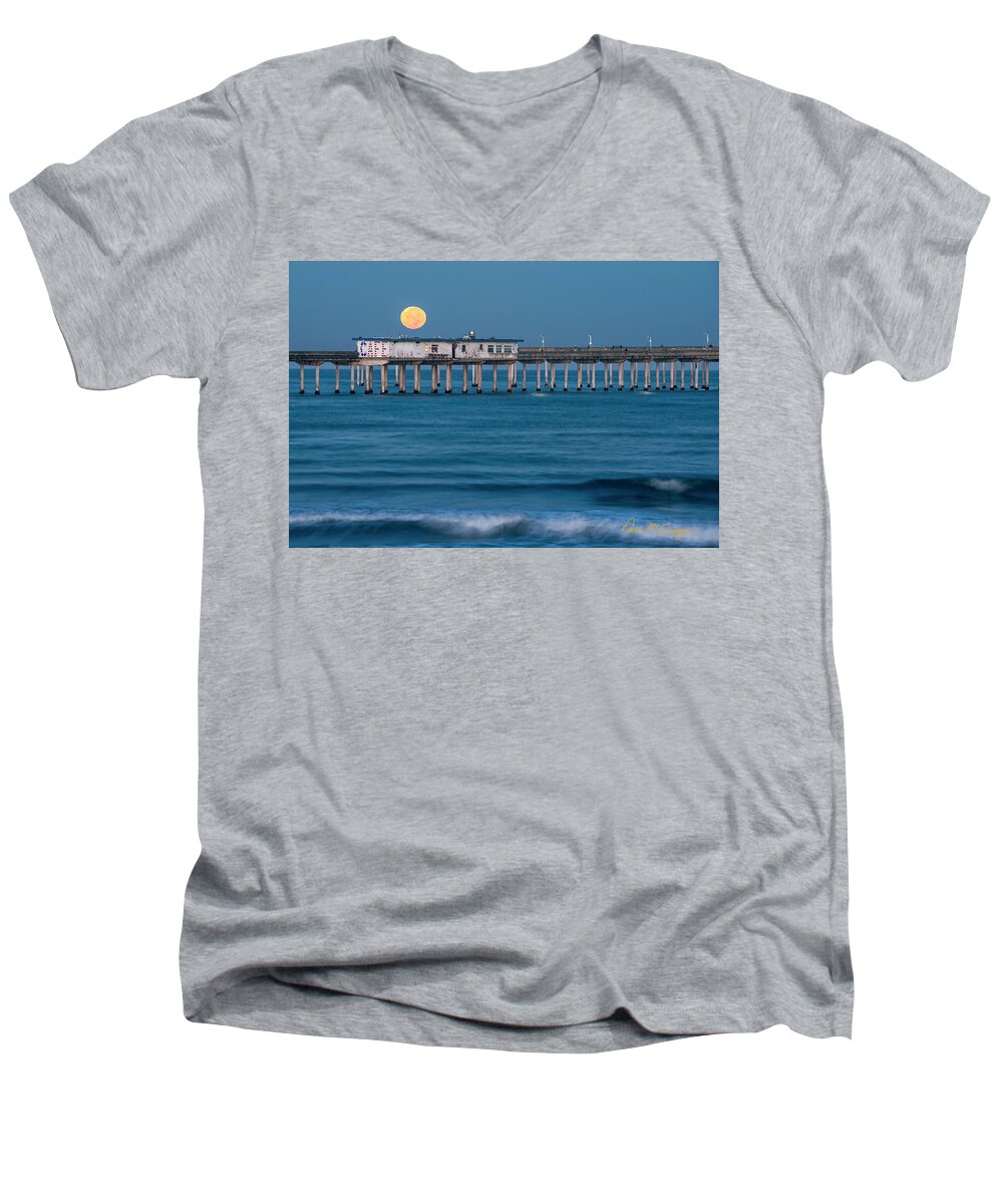 San Diego Men's V-Neck T-Shirt featuring the photograph O B Morning by Dan McGeorge