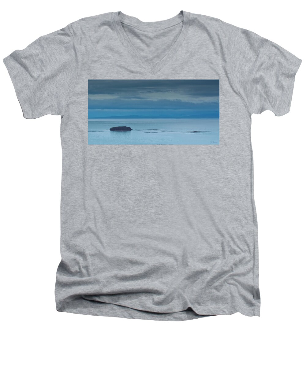 Iceland Men's V-Neck T-Shirt featuring the photograph Off the Iceland Coast by Joe Bonita
