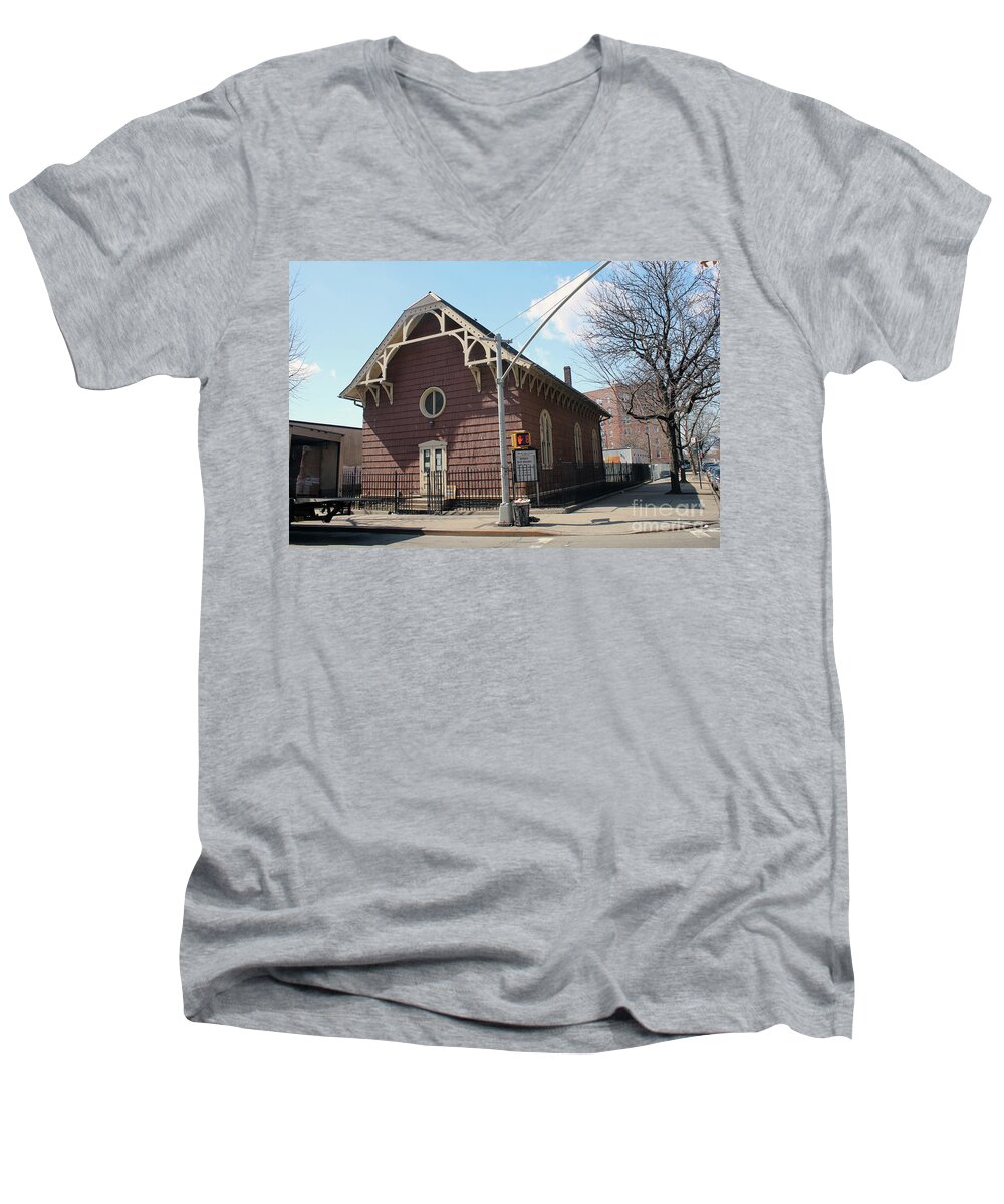 Old St. James Church Men's V-Neck T-Shirt featuring the photograph Old St. James Church by Steven Spak