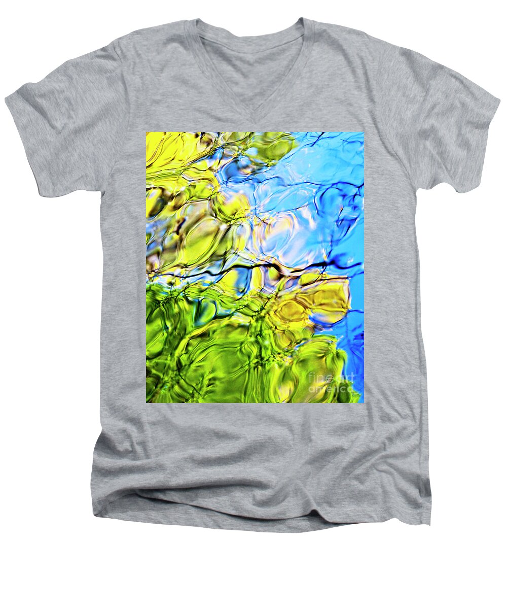 River Men's V-Neck T-Shirt featuring the photograph On Looking Up by Tom Cameron