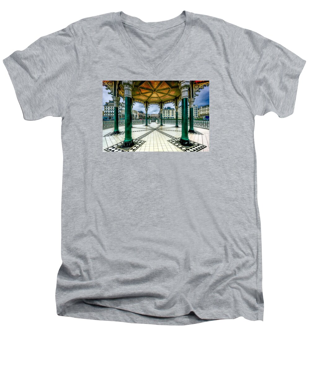 Bandstand Men's V-Neck T-Shirt featuring the photograph On The Bandstand by Chris Lord