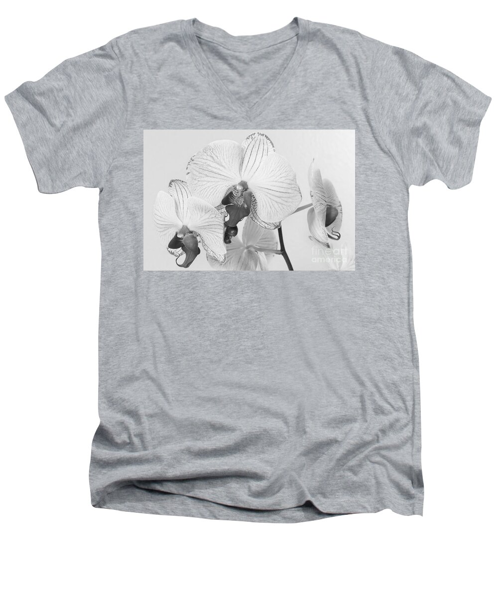 Flowers Men's V-Neck T-Shirt featuring the photograph Orchid Delight by Anita Oakley