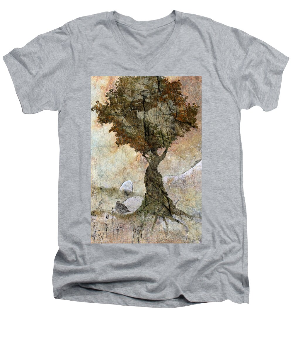 Tree Men's V-Neck T-Shirt featuring the photograph Pastoria - Year of the Dragon by Ed Hall