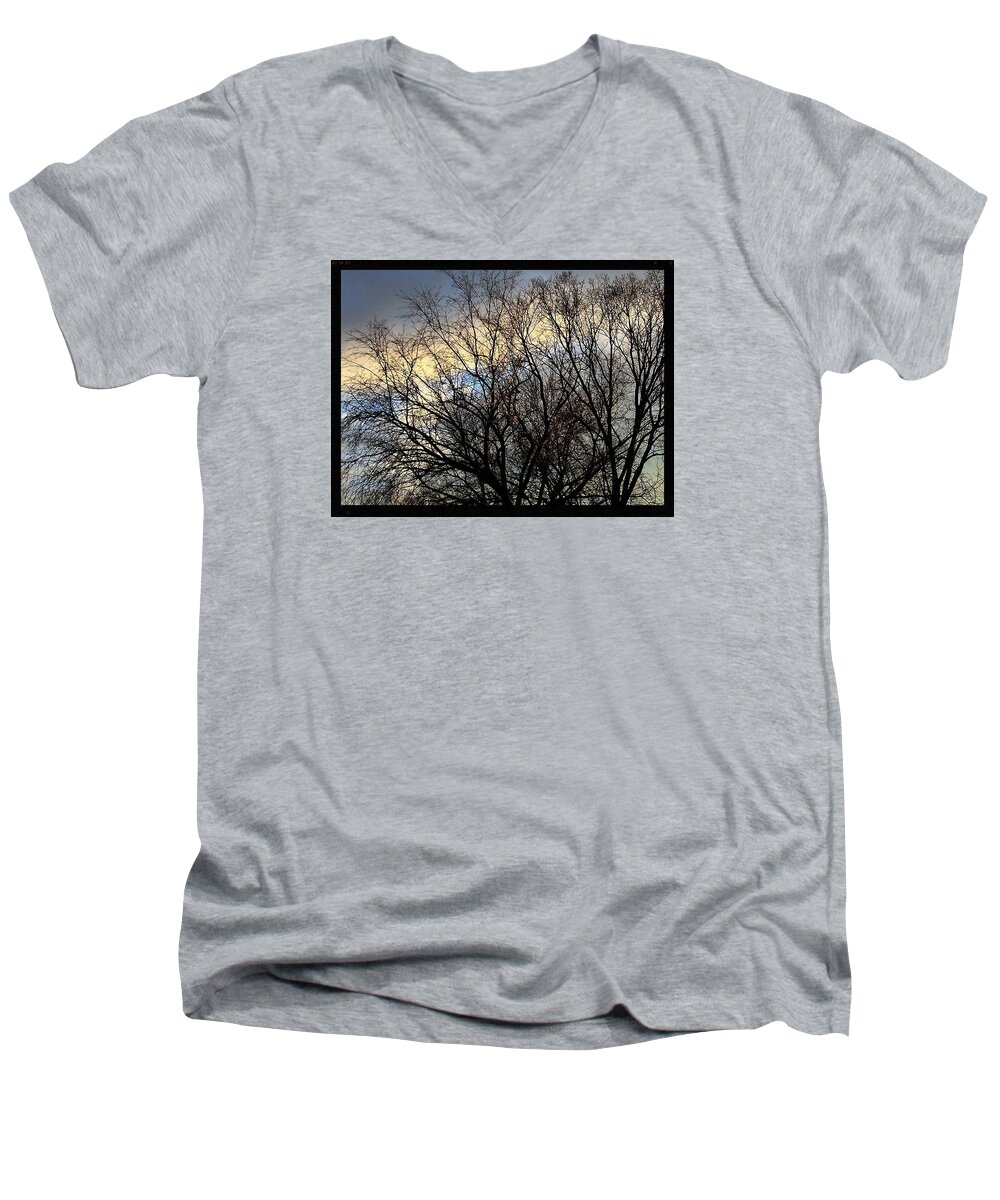 Fankjcasella Men's V-Neck T-Shirt featuring the photograph Patterns In The Sky by Frank J Casella